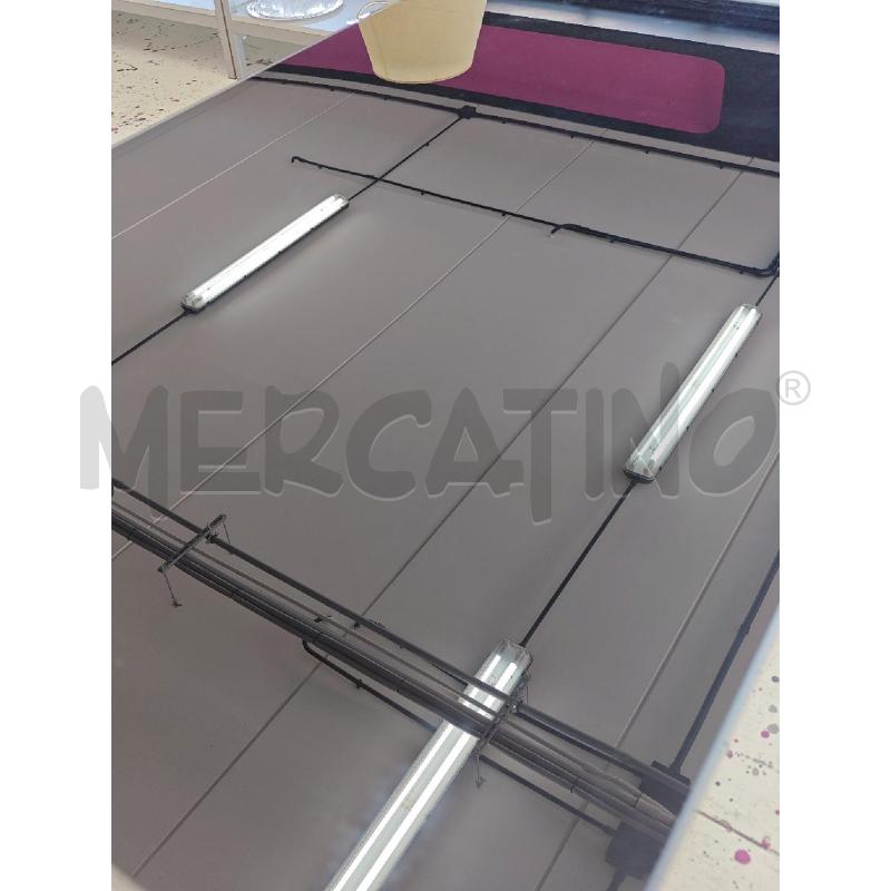 PIANALE IN VETRO NERO LISCIO 110X70 GAMBE ALLUMINIO NERO | Mercatino dell'Usato Corciano 4