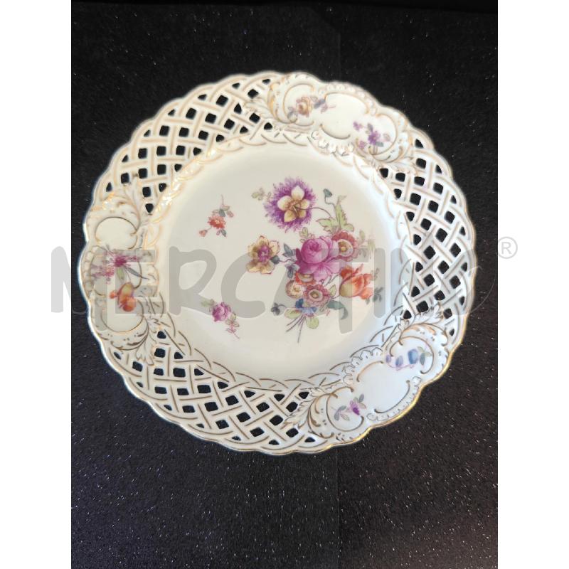 PIATTO FIORI SAXE CM 21 | Mercatino dell'Usato Corciano 1