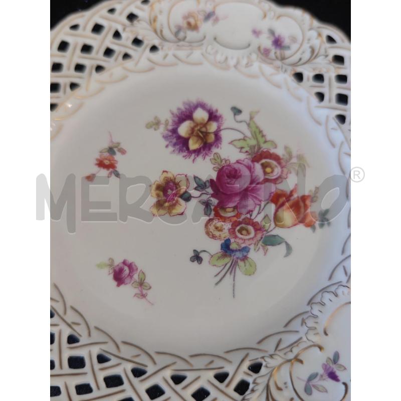 PIATTO FIORI SAXE CM 21 | Mercatino dell'Usato Corciano 3