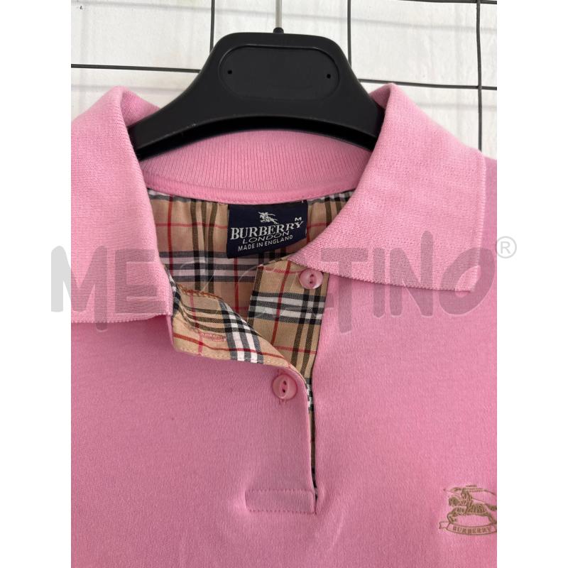 POLO DONNA BURBERRY ROSA CON LOGO  | Mercatino dell'Usato Corciano 2