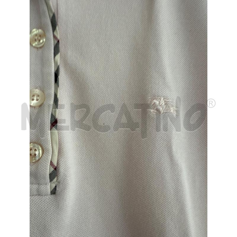 POLO DONNA BURBERRY ROSA MEZZA MNAICA  | Mercatino dell'Usato Corciano 3