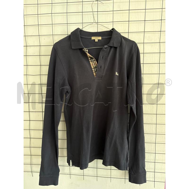 POLO UOMO BURBERRY GRIGIA MANICA LUNGA  | Mercatino dell'Usato Corciano 1