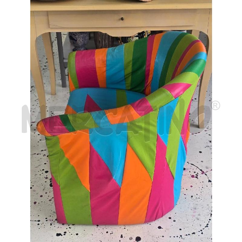 POLTRONA ARCOBALENO SIMILPELLE  | Mercatino dell'Usato Corciano 4