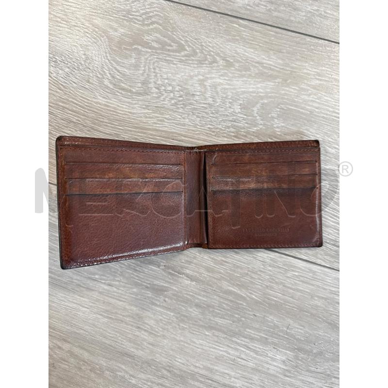 PORTA FOGLIO PELLE BRUNELLO CUCINELLI MARRONE  | Mercatino dell'Usato Corciano 2