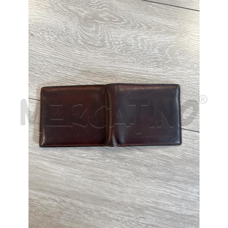 PORTA FOGLIO PELLE BRUNELLO CUCINELLI MARRONE  | Mercatino dell'Usato Corciano 3