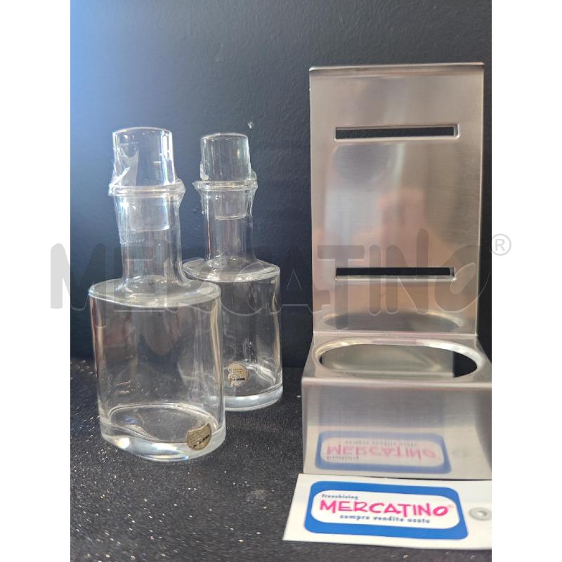 PORTA OLIO ACETO VETRO 2 BOTTIGLIE | Mercatino dell'Usato Corciano 3