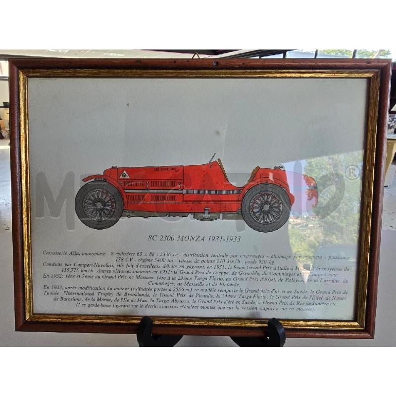 QUADRO AUTO ROSSA 8C 2300 | Mercatino dell'Usato Corciano 1