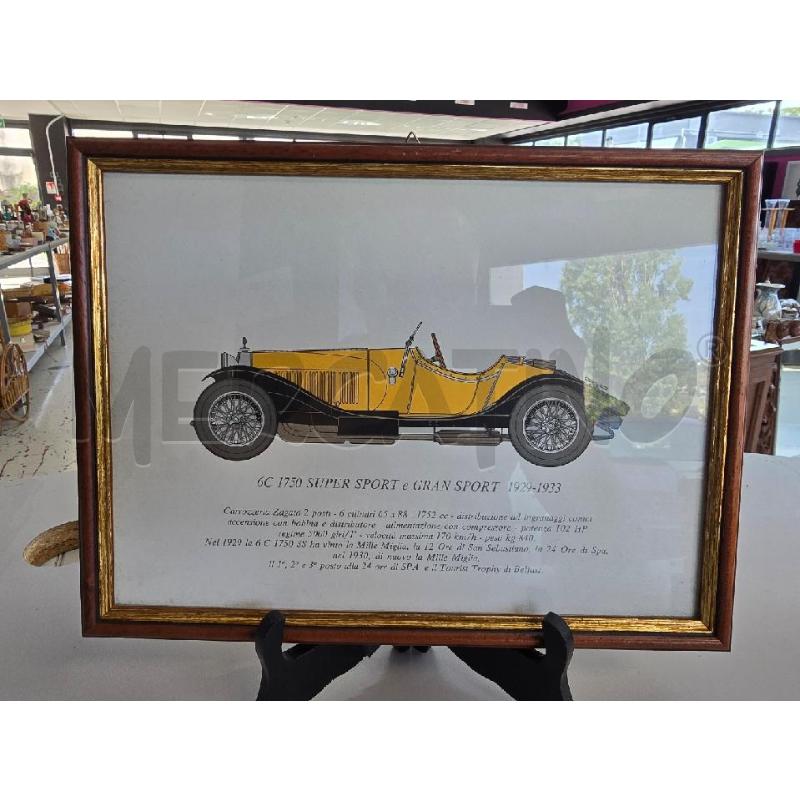 QUADRO AUTO  GIALLA 6C 1750 | Mercatino dell'Usato Corciano 1