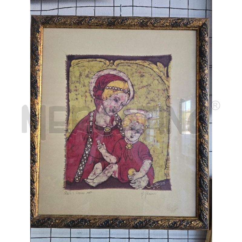 QUADRO MONTE S.SAVINO TECNICA BATIK G.GHERARDI | Mercatino dell'Usato Corciano 1