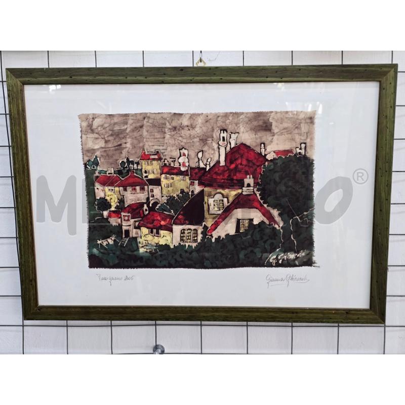 QUADRO PASSIGNANO TECNICA BATIK G.GHERARDI | Mercatino dell'Usato Corciano 1