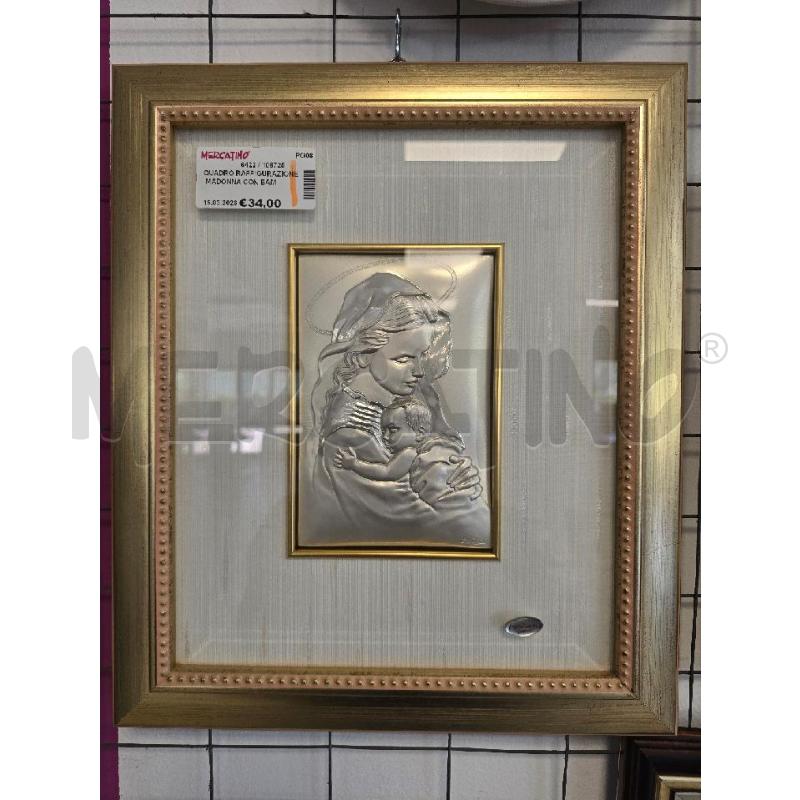 QUADRO RAFFIGURAZIONE MADONNA CON BAMBINO  | Mercatino dell'Usato Corciano 1