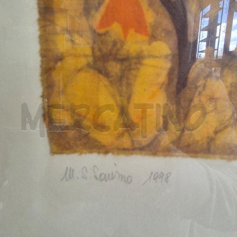 QUADRO  IL GIRASOLE TECNICA BATIK G.GHIRARDI | Mercatino dell'Usato Corciano 3