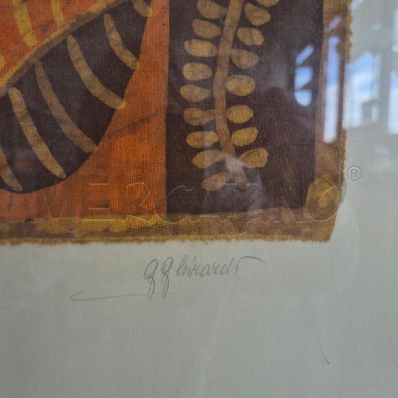 QUADRO  IL GIRASOLE TECNICA BATIK G.GHIRARDI | Mercatino dell'Usato Corciano 4