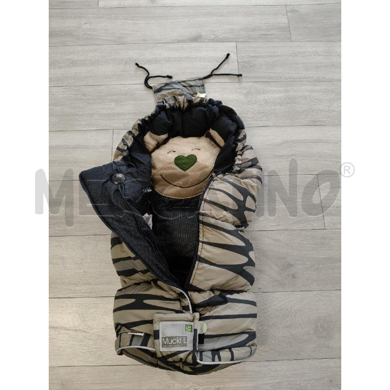 SACCO A PELO BAMBINO MONTAGNA VERDE CAMUFLAGE MUCKI L | Mercatino dell'Usato Corciano 2