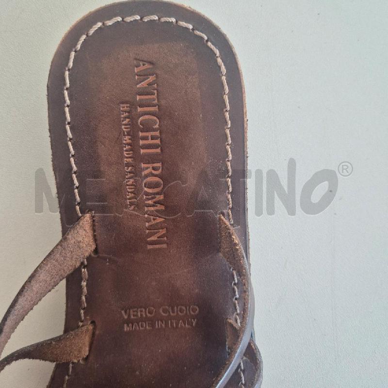 SANDALI DONNA ANTICHI ROMANI DI CUOIO TESTA DI MORO  | Mercatino dell'Usato Corciano 2