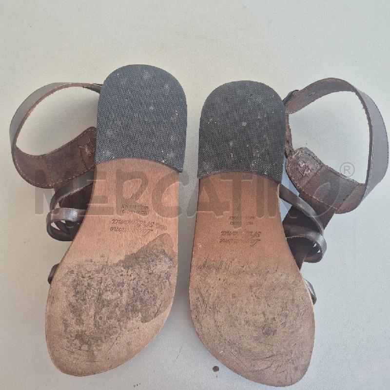 SANDALI DONNA ANTICHI ROMANI DI CUOIO TESTA DI MORO  | Mercatino dell'Usato Corciano 3
