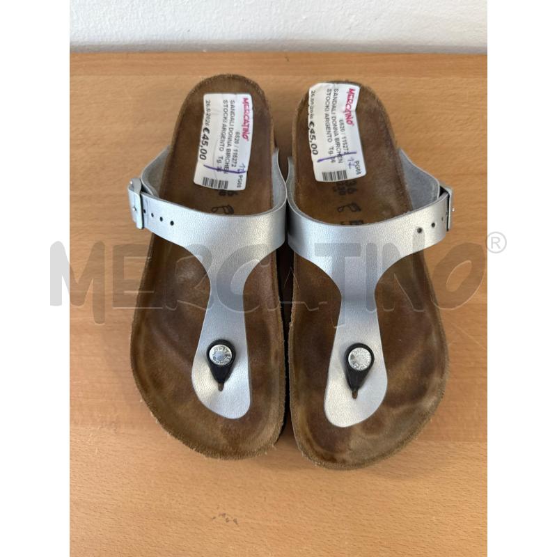 SANDALI DONNA BIRCHENSTOCKI ARGENTO  | Mercatino dell'Usato Corciano 3