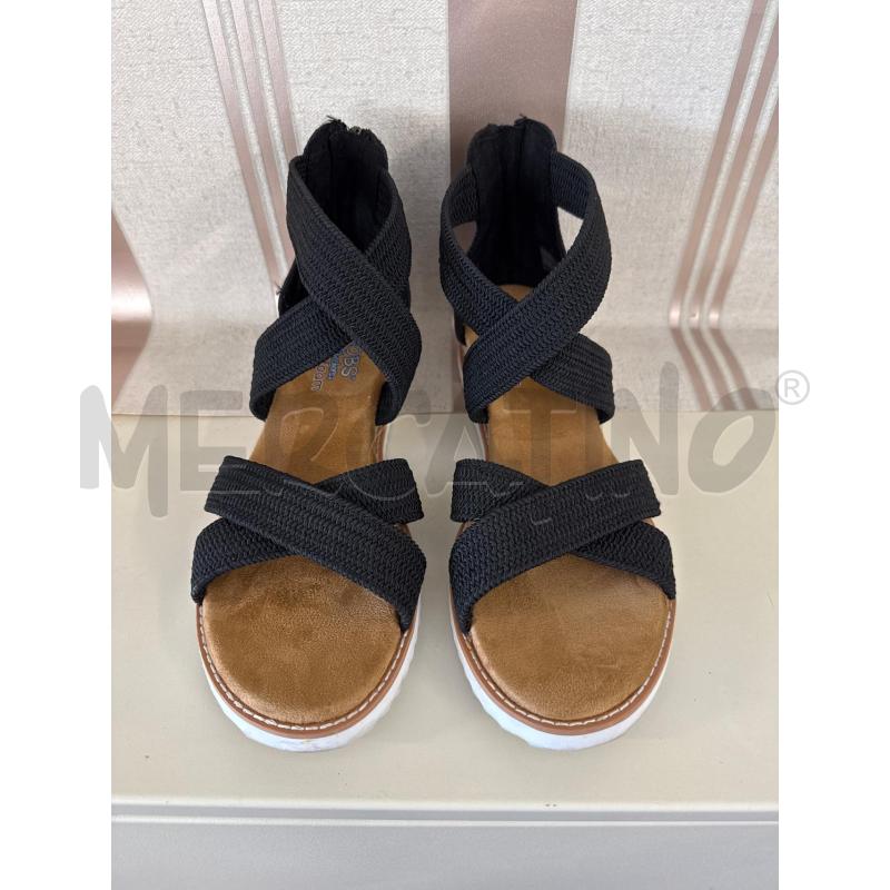 SANDALI DONNA BOBS SKECHERS MARRONI E NERI  | Mercatino dell'Usato Corciano 1