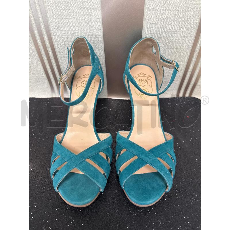 SANDALI DONNA VERDE SMERALDO | Mercatino dell'Usato Corciano 1
