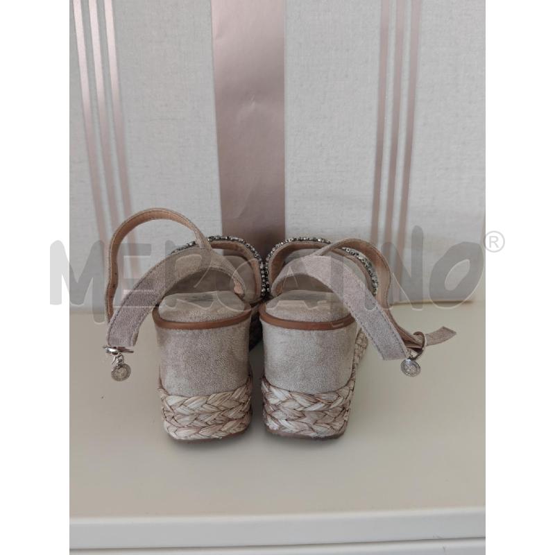 SANDALI DONNA XTI ZEPPA TORTORA FASCIA PIETRE GRIGIE PERLIME BIANCHE ARGENTO | Mercatino dell'Usato Corciano 3
