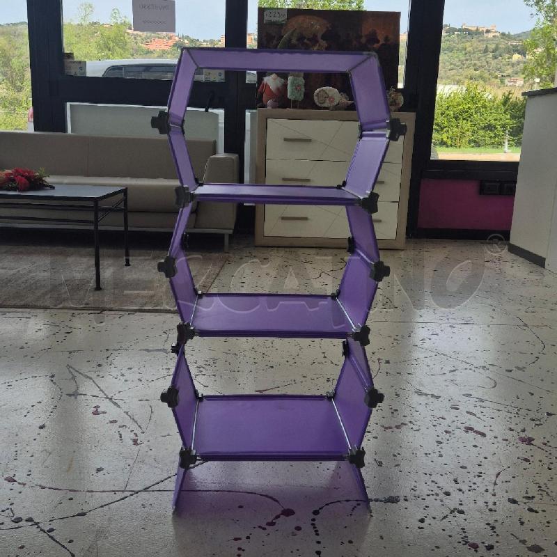 SCAFFALE MODULARE VIOLA A ESAGONI  | Mercatino dell'Usato Corciano 1