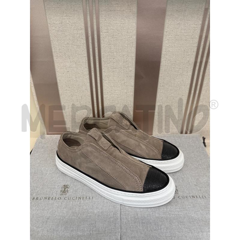 SCARPE BRUNELLO CUCINELLI CAMOSCIO TORTORA CON LAVORAZIONE IN PUNTA  | Mercatino dell'Usato Corciano 1