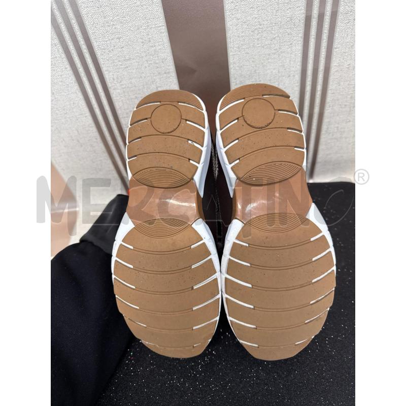 SCARPE DONNA BORBONESE MARRONI CON STAMPA BEIGIE E LACCI IN RASO  | Mercatino dell'Usato Corciano 4