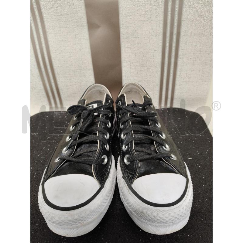 SCARPE DONNA CONVERSE CHUCK TAYLOR IN ECOPELLE NERA  | Mercatino dell'Usato Corciano 1