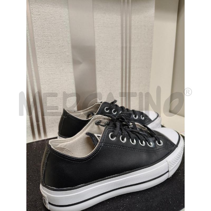 SCARPE DONNA CONVERSE CHUCK TAYLOR IN ECOPELLE NERA  | Mercatino dell'Usato Corciano 2