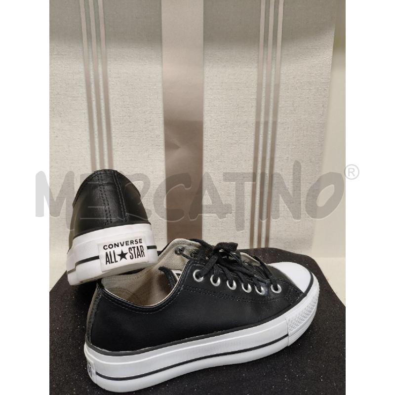 SCARPE DONNA CONVERSE CHUCK TAYLOR IN ECOPELLE NERA  | Mercatino dell'Usato Corciano 3