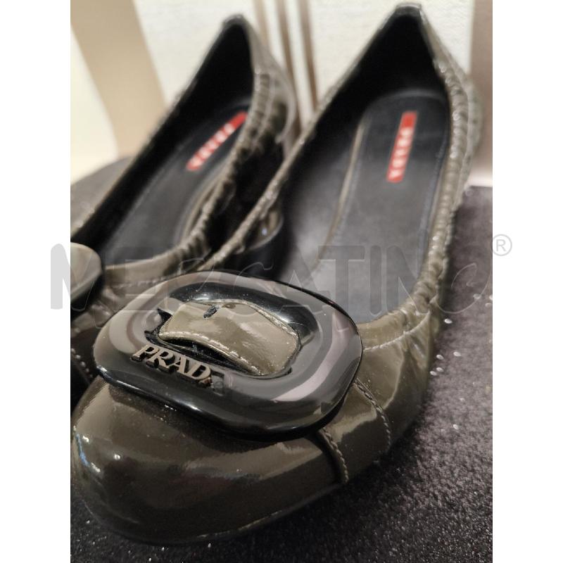 SCARPE DONNA PRADA COLOR OLIVA CON TACCO  | Mercatino dell'Usato Corciano 3