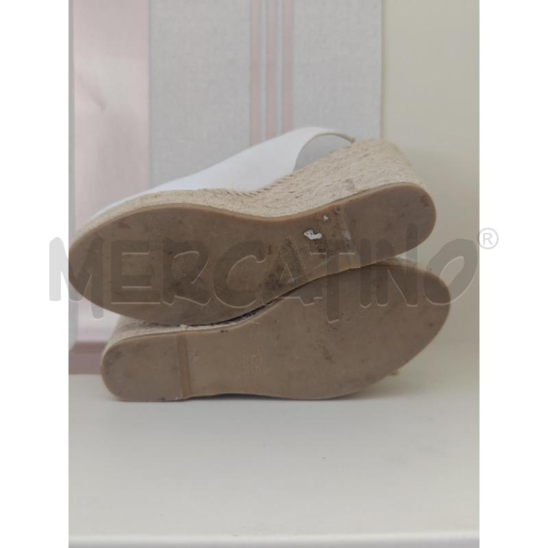 SCARPE DONNA RAS BIANCHE ZEPPA TESSUTO GREZZO COTONE  | Mercatino dell'Usato Corciano 2