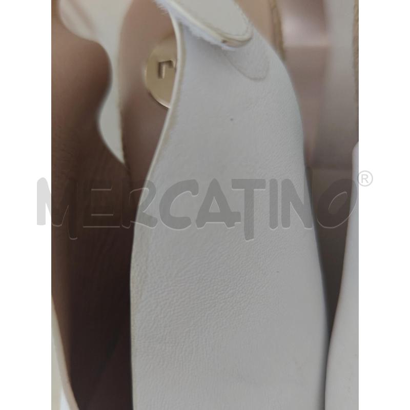 SCARPE DONNA RAS BIANCHE ZEPPA TESSUTO GREZZO COTONE  | Mercatino dell'Usato Corciano 4