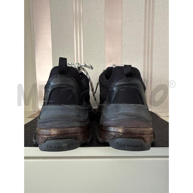 SCARPE UOMO BALENCIAGA TRIPLE S NERE CON LACCI BIANCHI  | Mercatino dell'Usato Corciano 4