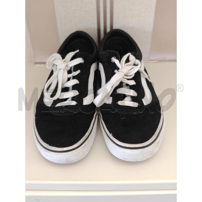 SCARPE UOMO VANS NERE BASSE BAFFO BIANCO  | Mercatino dell'Usato Corciano 1