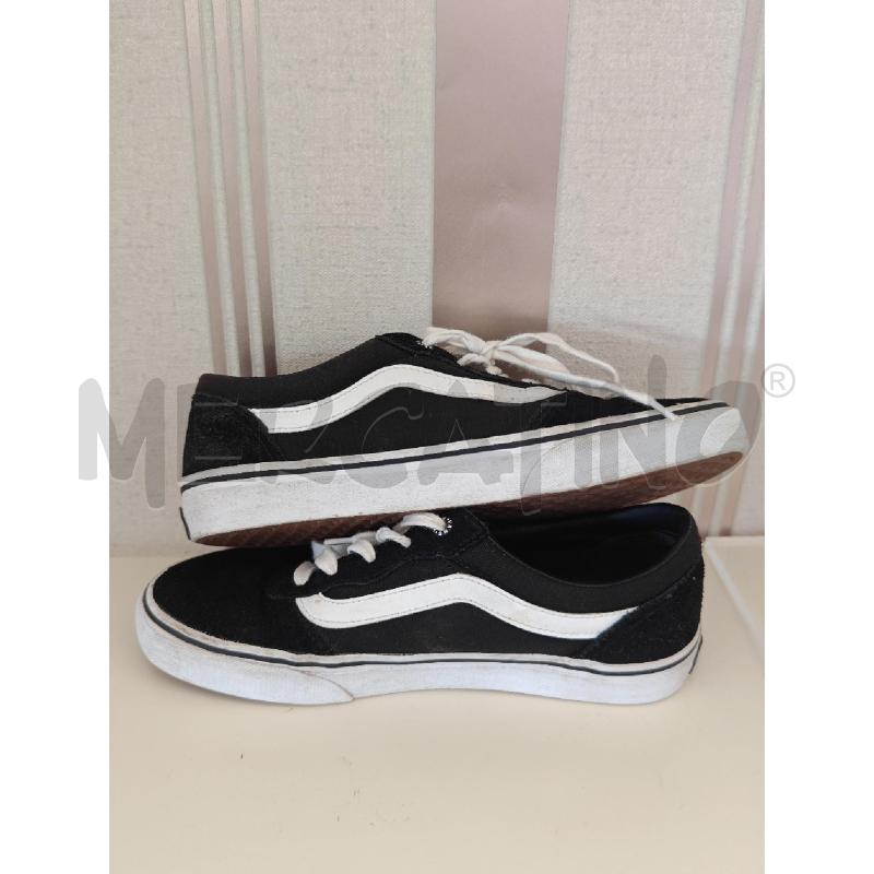 SCARPE UOMO VANS NERE BASSE BAFFO BIANCO  | Mercatino dell'Usato Corciano 5