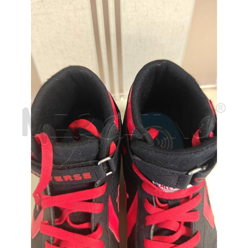 SCARPE UOMO  CONVERSE ALTE NERE CON PROFILI ROSSI | Mercatino dell'Usato Corciano 4