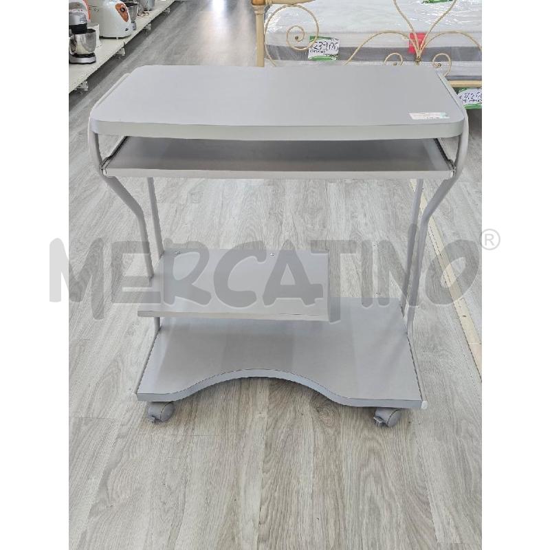 SCRIVANIA CARRELLO PORTA PC GRGIO  | Mercatino dell'Usato Corciano 1