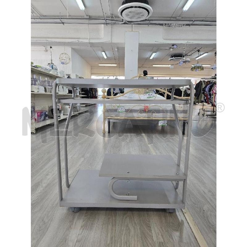 SCRIVANIA CARRELLO PORTA PC GRGIO  | Mercatino dell'Usato Corciano 4