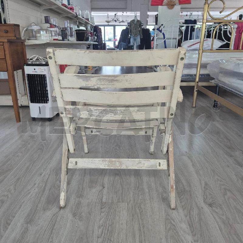 SEDIA IN LEGNO BIANCO  | Mercatino dell'Usato Corciano 3