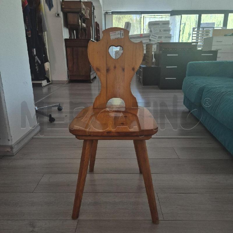 SEDIA LEGNO CUORE FORO | Mercatino dell'Usato Corciano 1