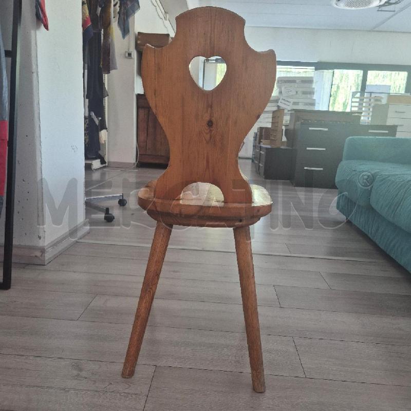 SEDIA LEGNO CUORE FORO | Mercatino dell'Usato Corciano 3