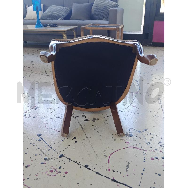 SEDIA VITTORIANA BEIGE E LEGNO | Mercatino dell'Usato Corciano 3