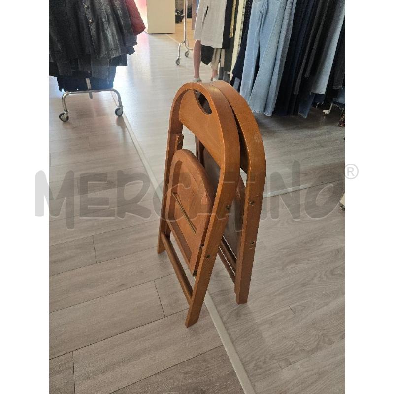SEDIE PZ. 2 LEGNO CHIARO PIEGHEVOLI  | Mercatino dell'Usato Corciano 4