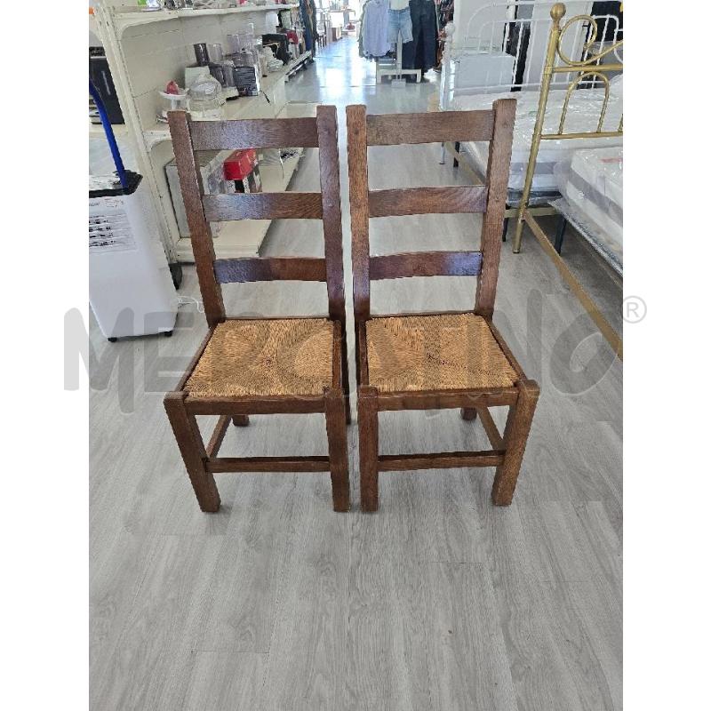 SEDIE PZ2 LEGNO SCHIENALE ALTO | Mercatino dell'Usato Corciano 1