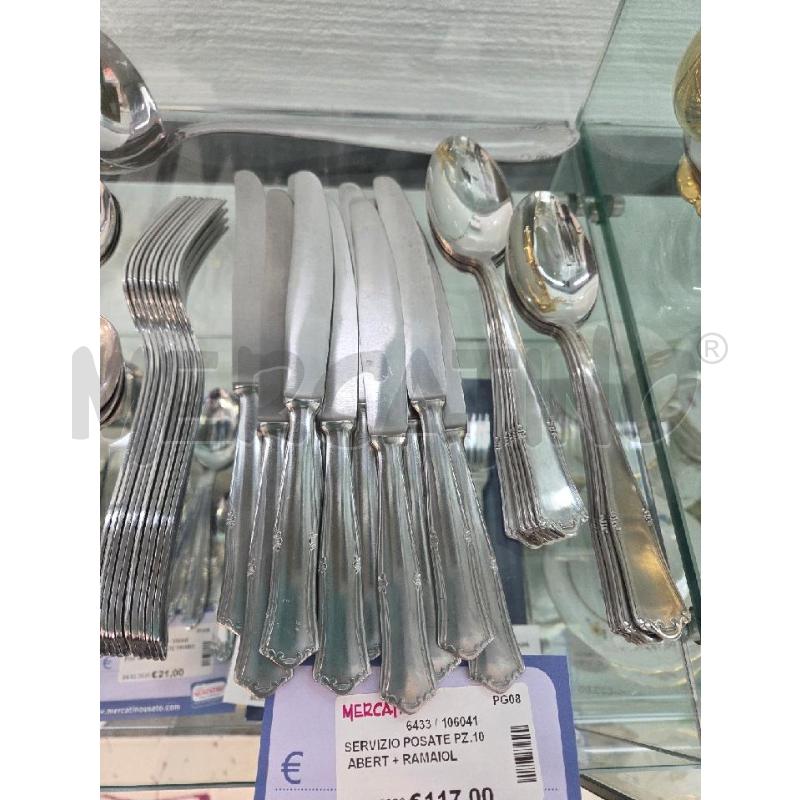 SERVIZIO POSATE PZ.10 ABERT + RAMAIOLO | Mercatino dell'Usato Corciano 1