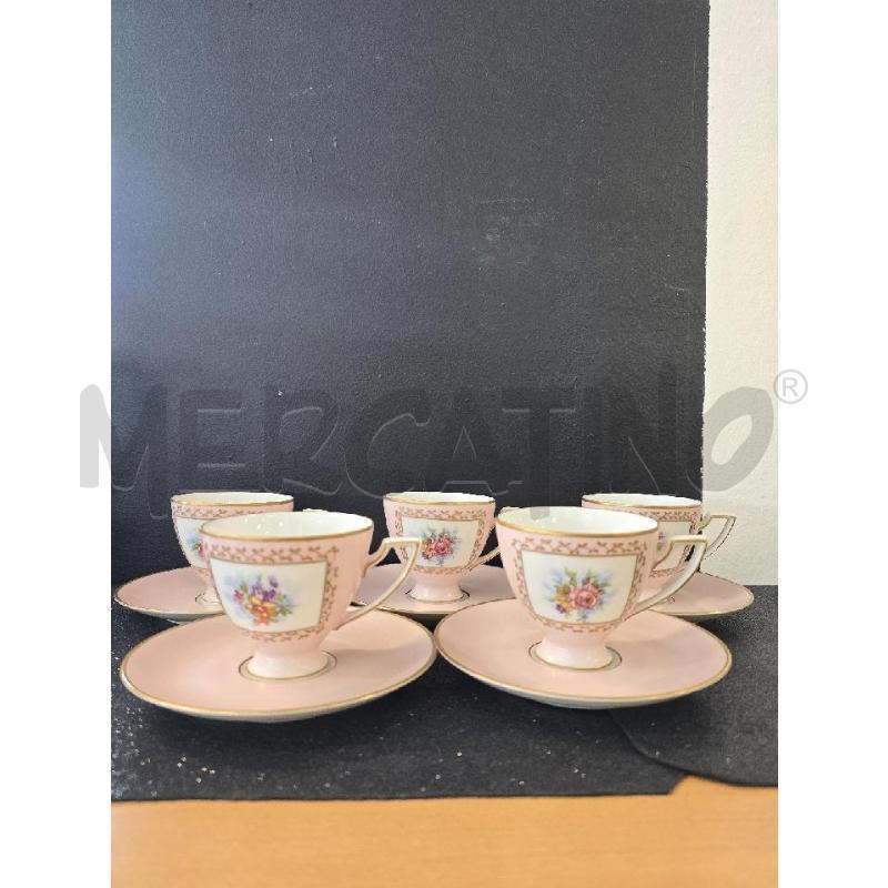 SERVIZIO TÈ 5T+5P COPIE D'ANCIEN LIMOGES ROSA | Mercatino dell'Usato Corciano 1
