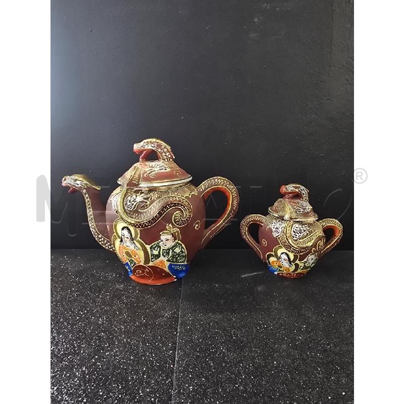 SET THÈ TEIERA ZUCCHIERIERA 4 TAZZINE STILE ORIENTALE | Mercatino dell'Usato Corciano 2
