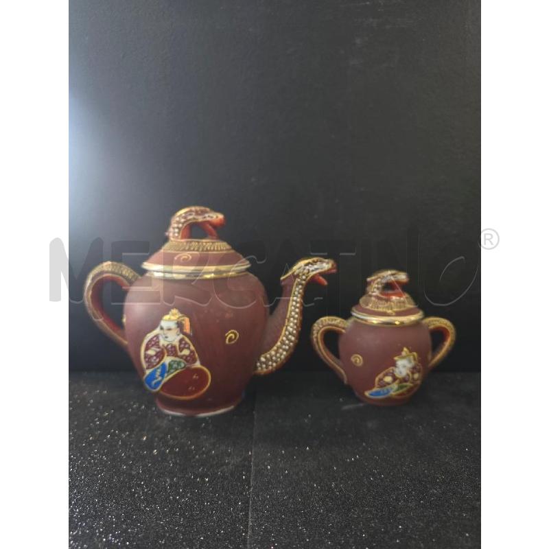 SET THÈ TEIERA ZUCCHIERIERA 4 TAZZINE STILE ORIENTALE | Mercatino dell'Usato Corciano 3