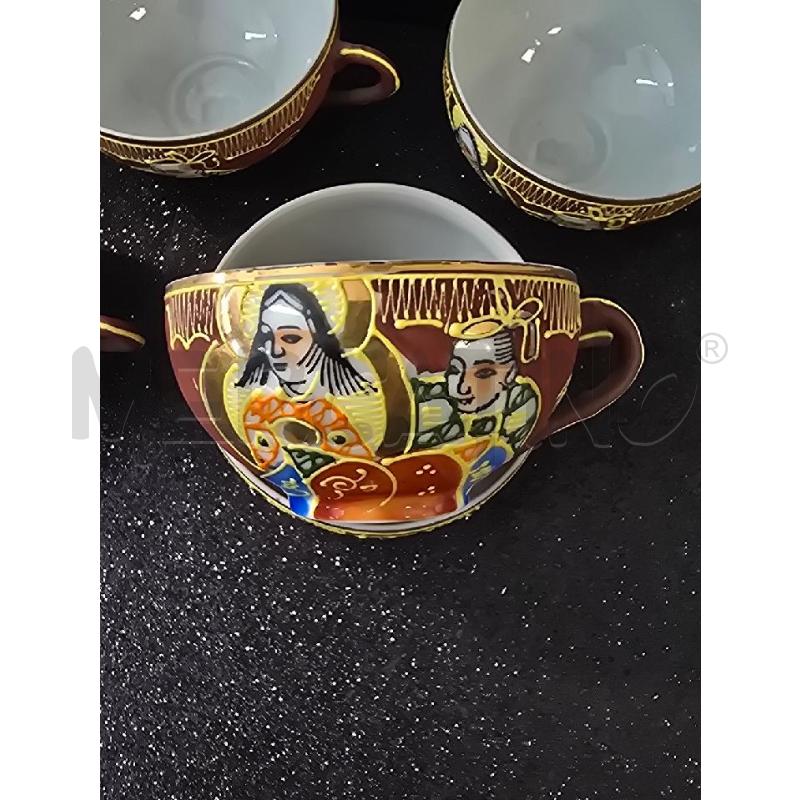 SET THÈ TEIERA ZUCCHIERIERA 4 TAZZINE STILE ORIENTALE | Mercatino dell'Usato Corciano 4